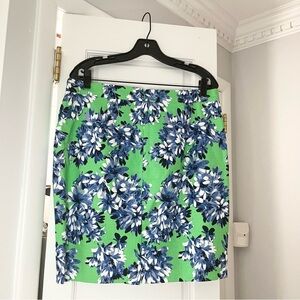 J. Crew Green & Blue Mini Pencil Skirt for Spring